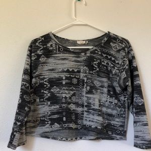 Tribal print crop top